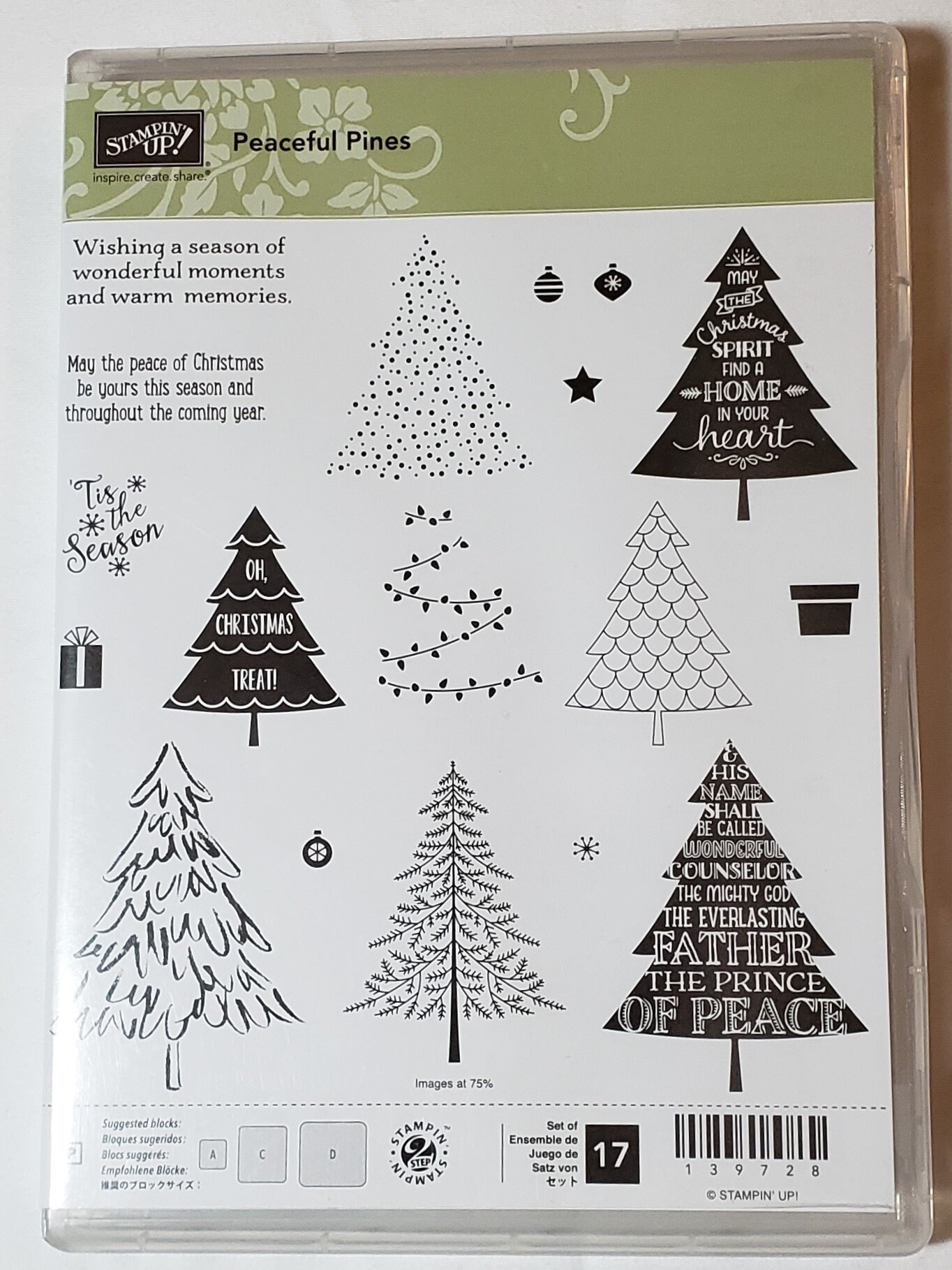 Stampin'Up Retired Stamp Set Peaceful Pines and Perfect Etsy