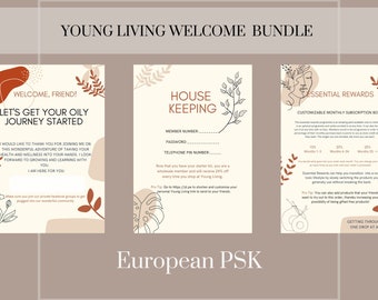 Young Living Welcome Packet | Europe | Premium Starter Kit | Essential Oils | Printable | Recipe Card