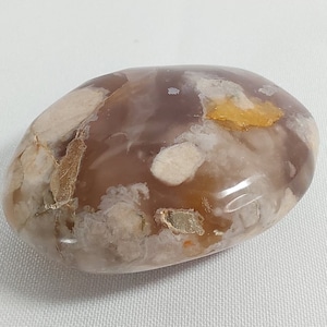 Flower Agate Palm Stone - 388 -  Madagascar Crystal, Root & Heart Chakra, Natural Flower Agate, Unsual Colors, Gift idea, Great Size, Agate