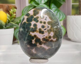 Old Stock Kabamby Jasper Palm Stone - 1649 -Nurturing Crystal, Beautiful Green, Pink Colors and Patterns, Quality Kabamby, Gift Idea,