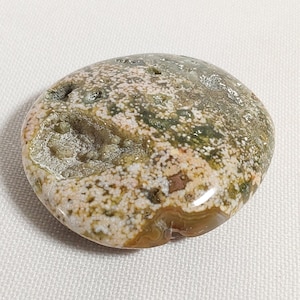 Small Ocean Jasper Palm Stone - 697 - Druzy Crystal (1-1/4&quot;)