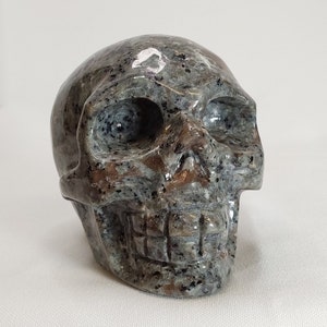 3.5" Yooperlite Skull - 001 - UV Reactive Emberlite Stone, Blacklight Stone, Perfect Gift Idea, Collector Skull, Yooperlite Carving, Skull