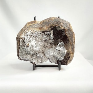 Septarian Quartz Section: Dragon Stone Geode with Stand