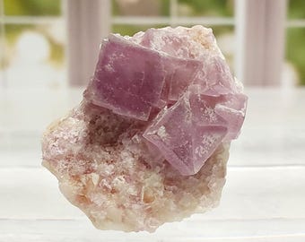 UV Reactive Pink Window Fluorite - 001- Translucent Pink Fluorite, Striking Pink Fluorite, Pink Fluorite, Rare Fluorite, Collectors Fluorite