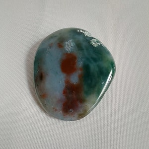 Small Ocean Jasper Palm Stone- 680 -Nurturing Crystal (1-3/4&quot;), Perfect Pocket Size, Natural Ocean Jasper, Beautiful Blue Green Ocean Jasper
