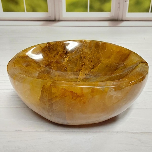 Large Golden Healer Bowl - 143 - Gorgeous Golden Healer Bowl, Quality Golden Healer, Lovely Gift Idea, Master Healer, Madagascar Origin
