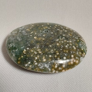 Small Ocean Jasper Palm Stone - 691 - with Druzy