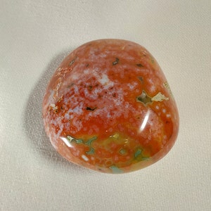 Veinless Ocean Jasper Palm Stone - 019 -Calming Crystal (2 oz, 1-1/2&quot;)