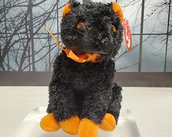 Vintage Beanie Baby "Fraidy" the Halloween Cat - SA176 - 2000 - Vibrant Colors, Halloween Cat Decor, Fraidy The Black Cat, Vintage Halloween