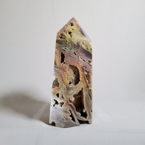 Large Rainbow Druzy Aura Quartz Tower (8&quot; tall)