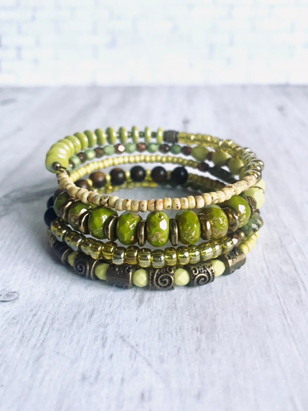 Memory Wire Bangle Memory Wire Cuff Bracelet Wrap Around Boho Bracelet