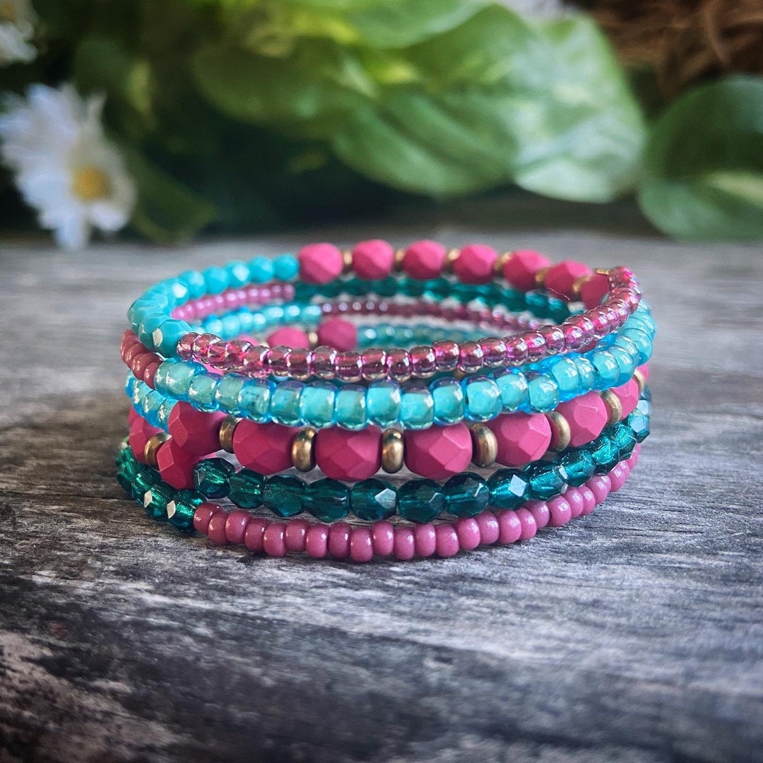 Memory Wire Bangle Memory Wire Cuff Bracelet Wrap Around Boho