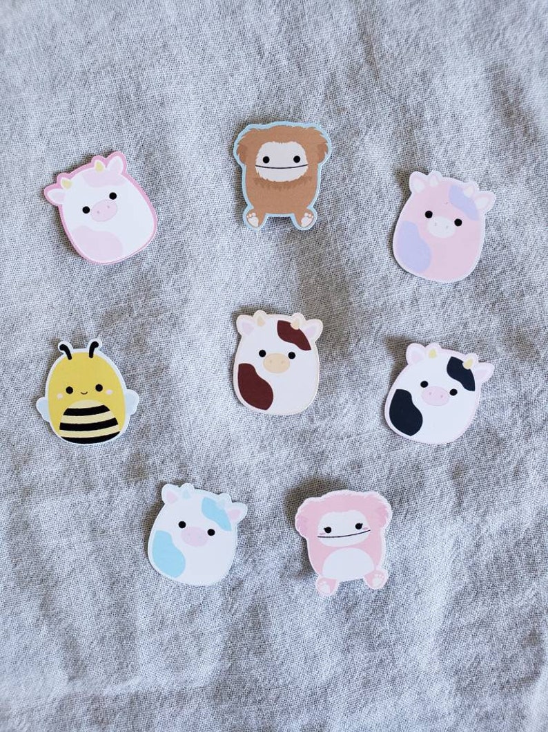 Mini Squishy Animal Stickers 