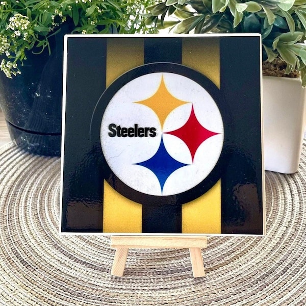 YOUR FAVORITE TEAM! Home Decor Handcrafted Tile Sign with Easel/Stand