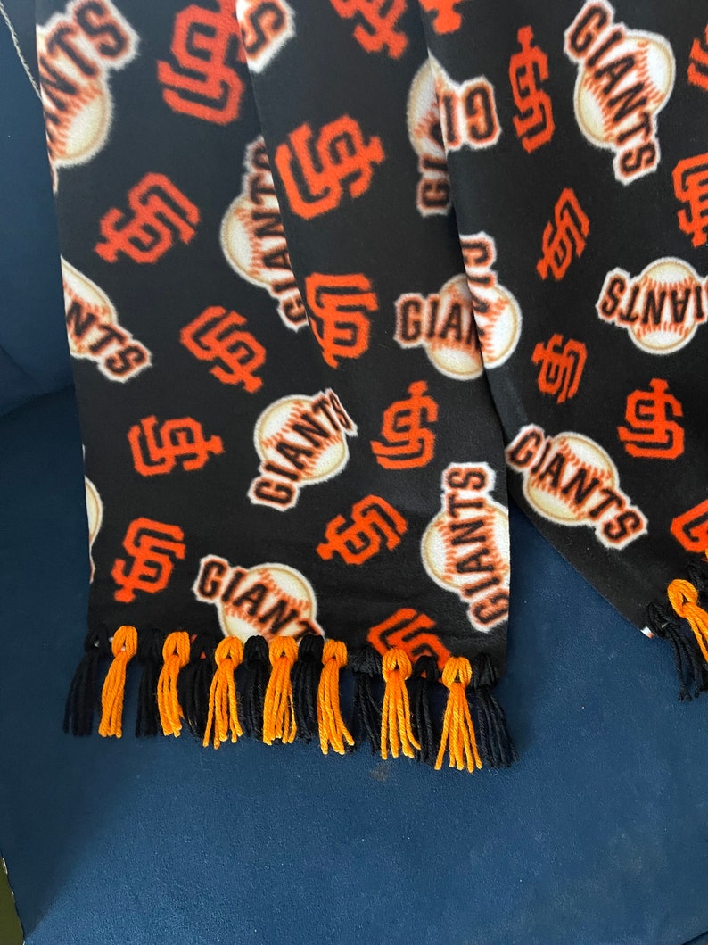 SAN FRANCISCO GIANTS Handmade Fleece Scarf - Etsy