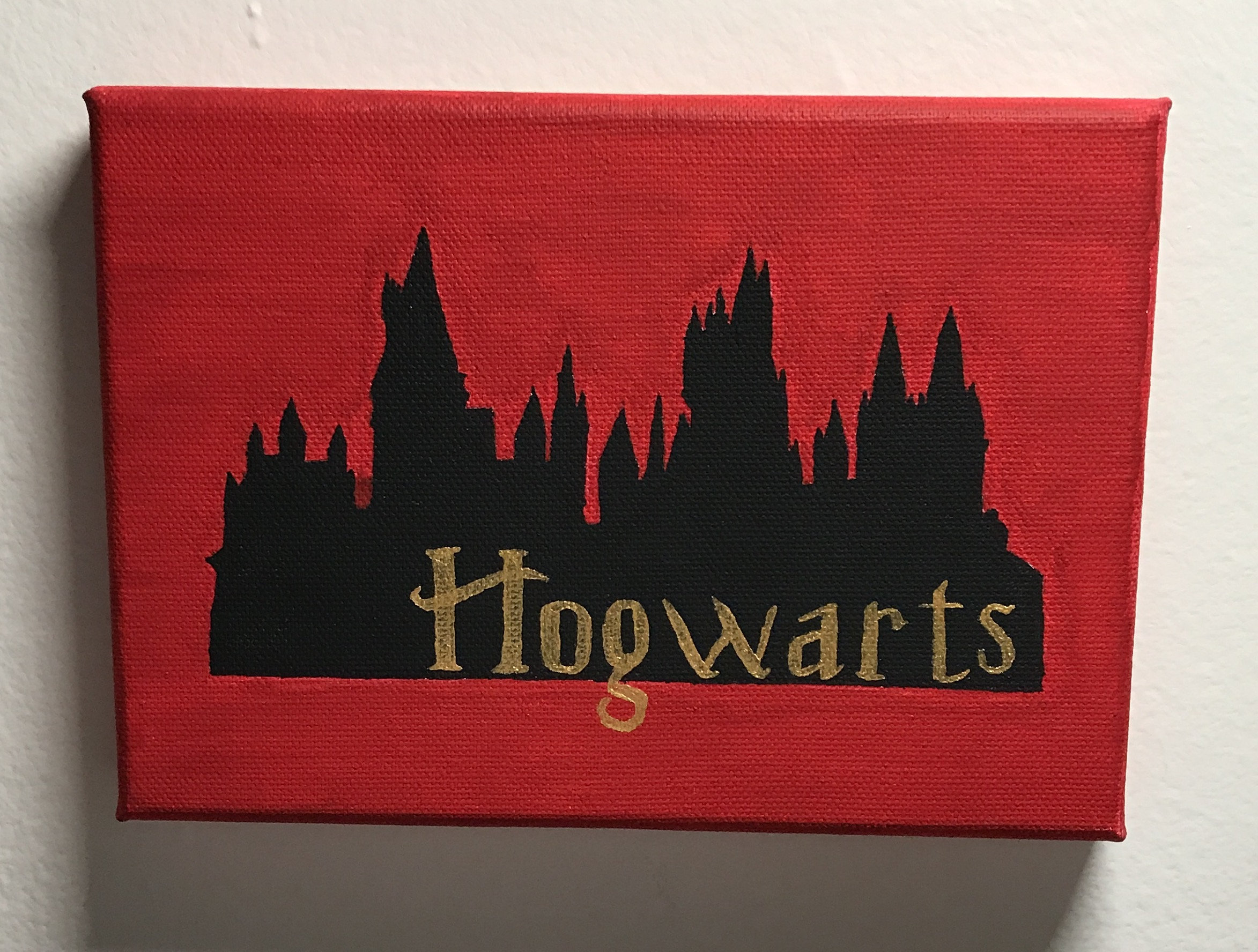 Custom Harry Potter Hogwarts Canvas Painting Etsy