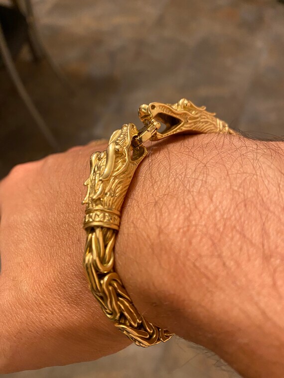 mens gold bracelet 18 carat