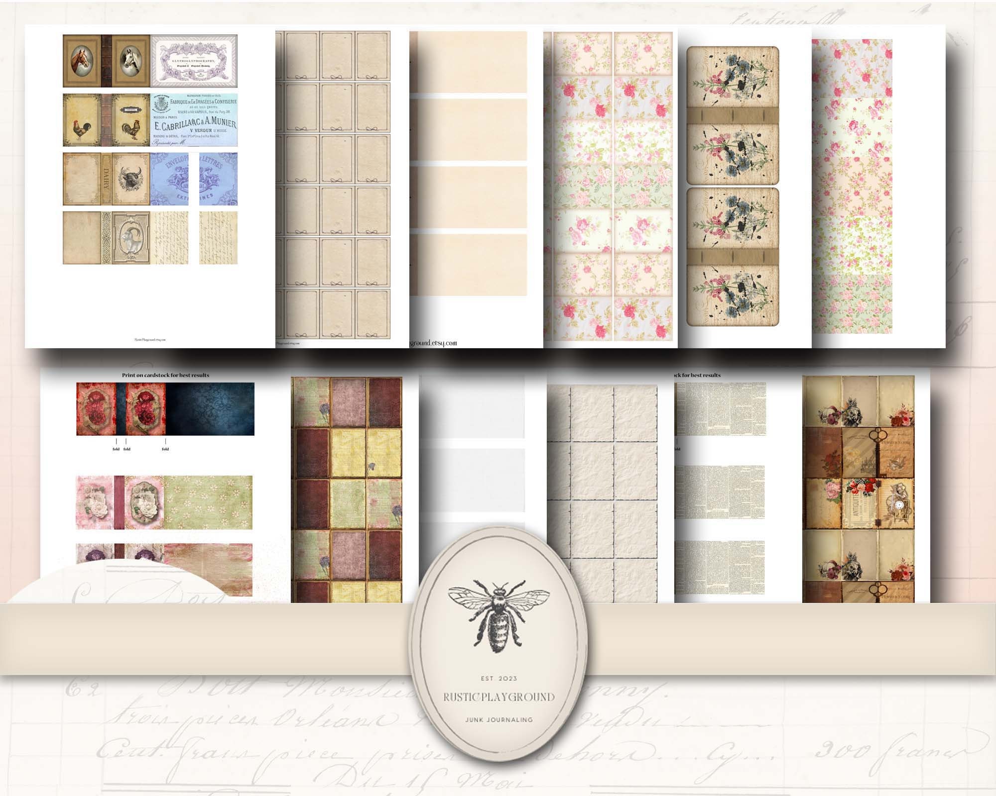 Printable Mini Book Bundle, Miniature Books, Mini Junk Journal, Shabby ...