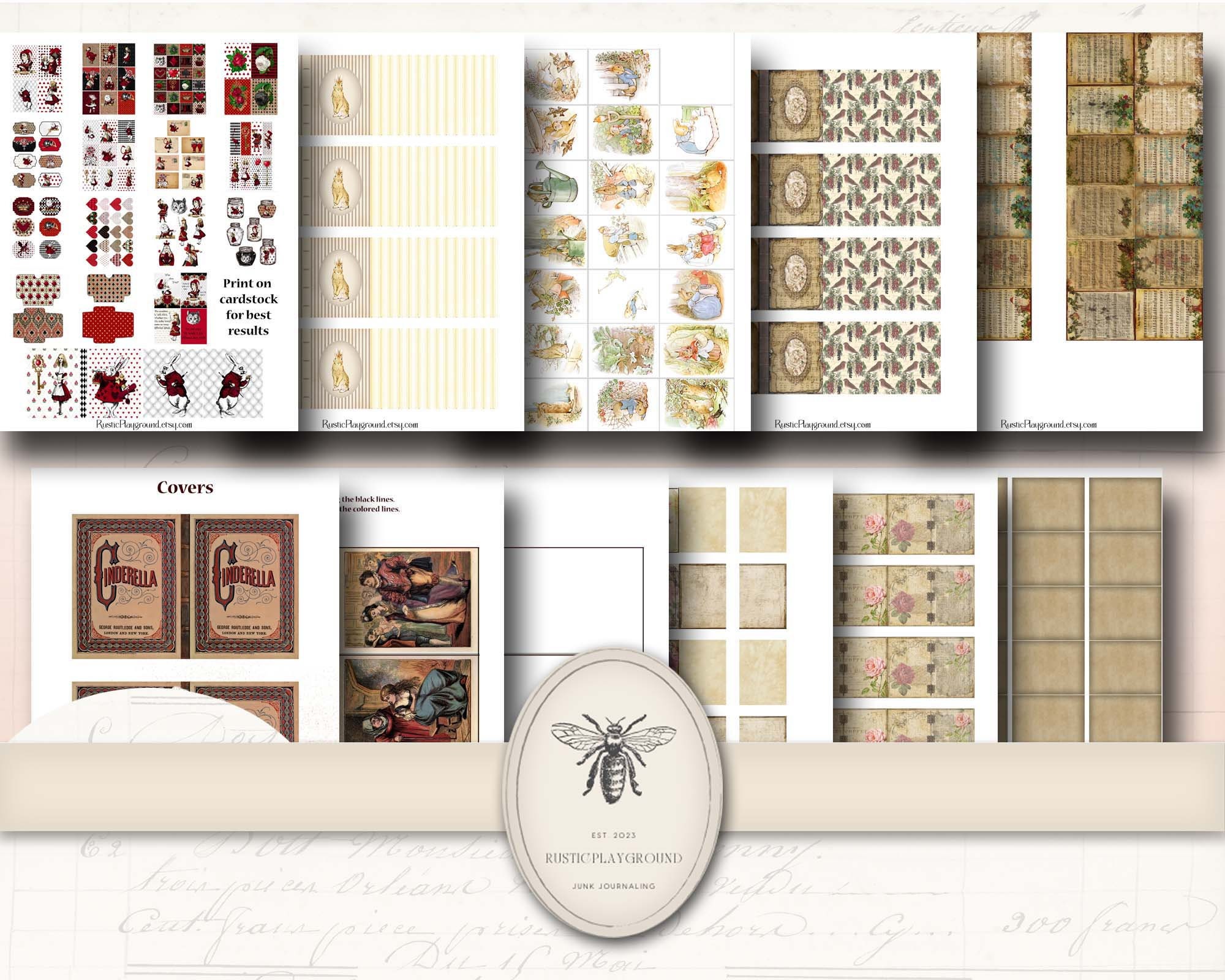 Printable Mini Book Bundle, Miniature Books, Mini Junk Journal, Shabby ...