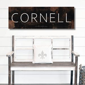 Custom Name Sign Digital Download, Rustic Distressed Look, Large Art, Farmhouse Art