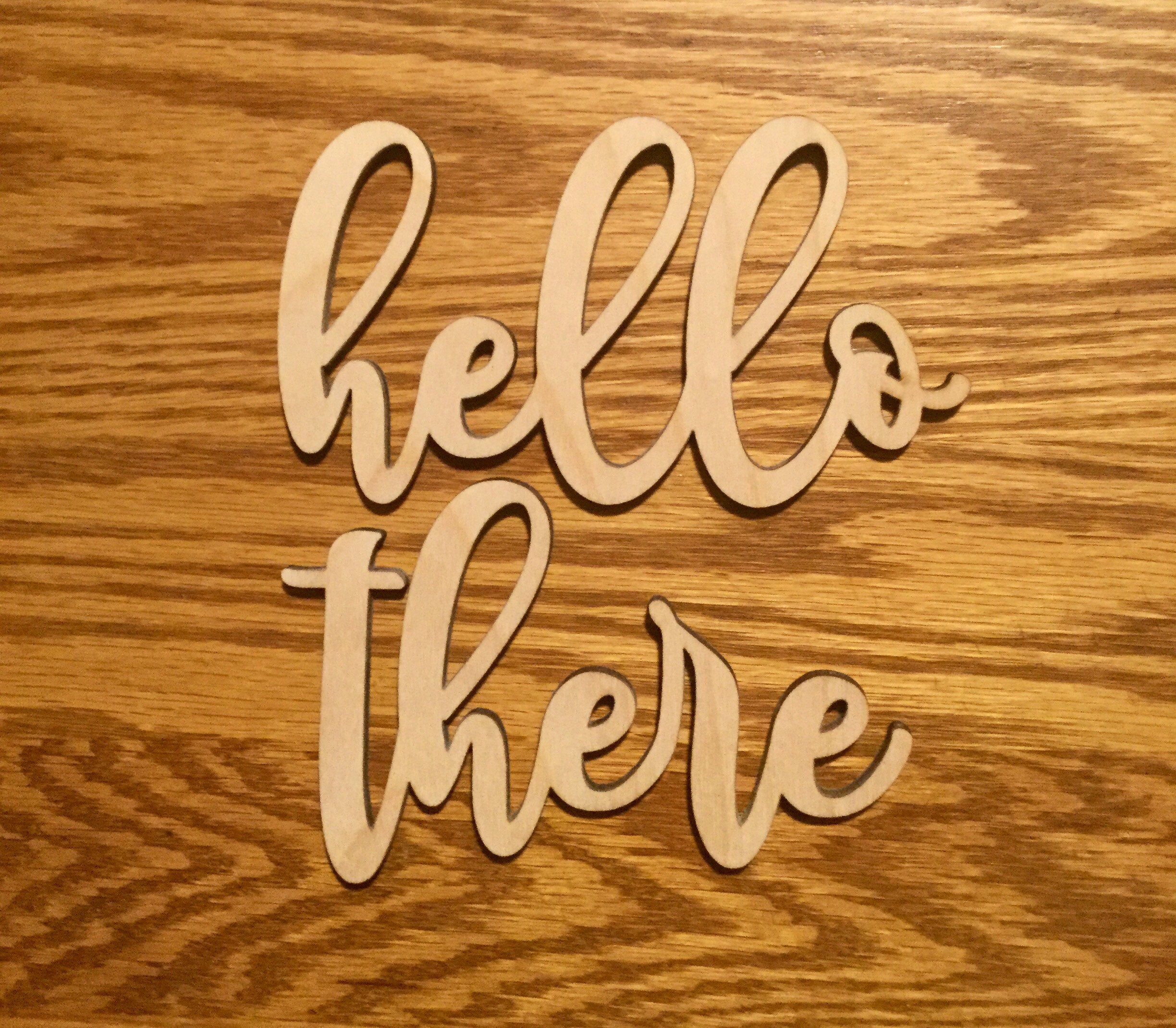 Hello There Sign Craft Cutout Wall Hanger Door Hanger | Etsy
