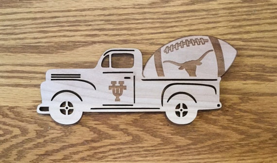 Vintage Old Truck Texas Longhorns Logo Football Wall Door Etsy