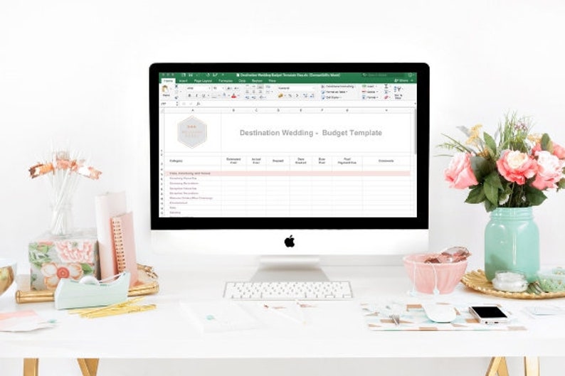 Destination Wedding Planning Budget Template Etsy