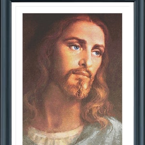 Jesus Christ Cross Stitch Pattern, Jesus Portret Cross Stitch, Religious Cross Stitch, Pdf instructions Instant Download