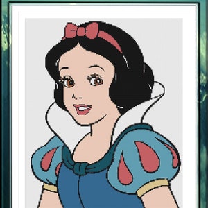 Princess cross stitch pattern Snow White cross stitch Pdf instructions, Instant Download