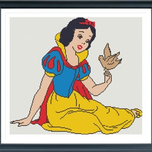 Princess Cross Stitch pattern Snow White cross stitch pattern, Pdf instructions, Instant Download