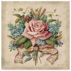 Rose Cross Stitch Pattern, Flowers Cross Stitch, Vintage Rose Bouquet Cross Stitch, Pdf instructions, Instant Download