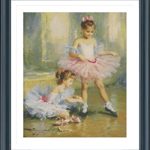 Ballerina cross stitch pattern, Ballet Girls cross stitch, Little Ballerinas Cross Stitch Dance, Pdf, Instant Download