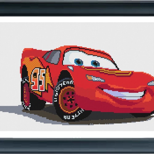 Lightning Mcqueen Cross Stitch Pattern Cars Cross Stitch - Etsy