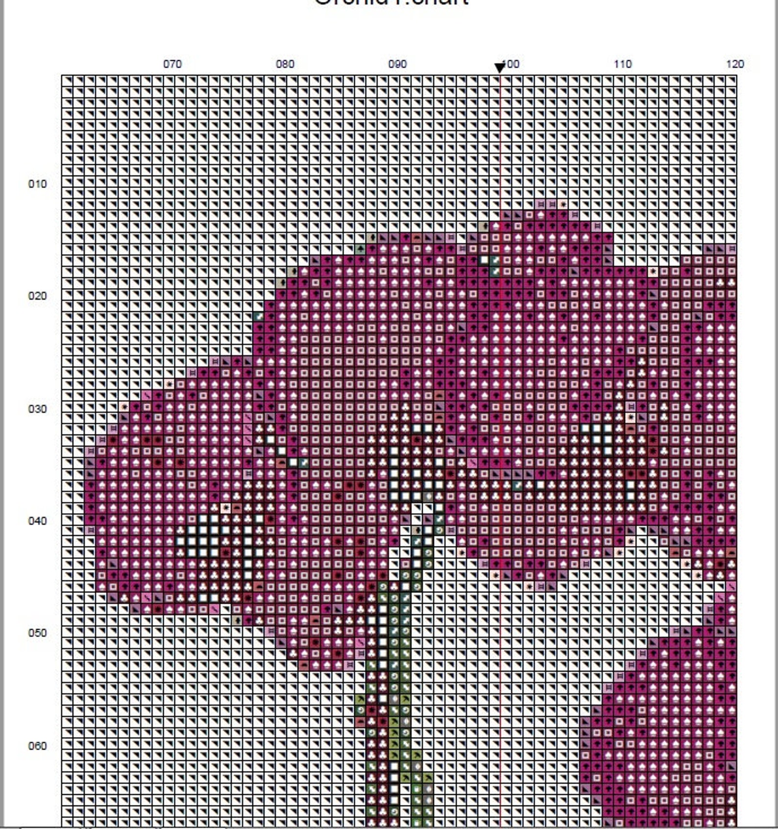 Orchid Cross Stitch Pattern Home Plant Cross Stitch Purple - Etsy