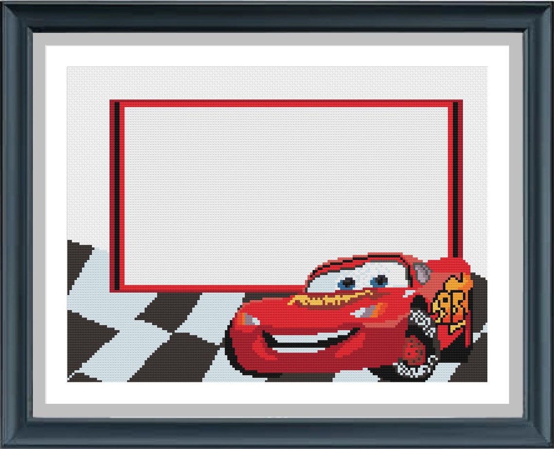 Lightning Mcqueen Cross Stitch Pattern Cars Cross Stitch Pdf - Etsy