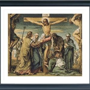 Crucifixion of Jesus Christ Cross Stitch Pattern, Jesus Christ Cross Stitch pattern Religious Cross Stitch PDF instructions Instant Download