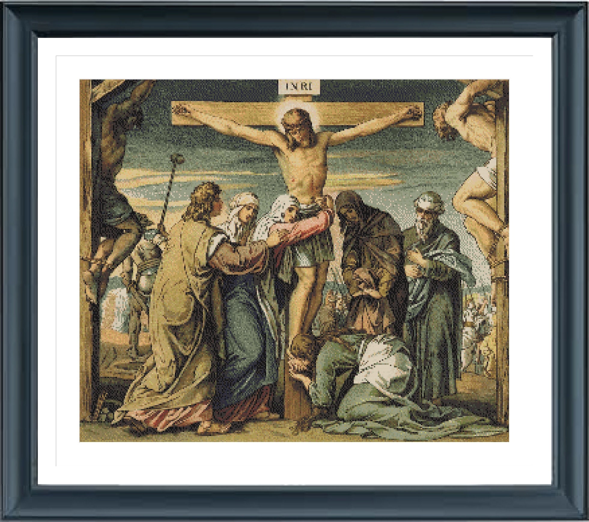 Crucifixion of Jesus Christ Cross Stitch Pattern, Jesus Christ Cross Stitch  pattern Religious Cross Stitch PDF instructions Instant Download, image size:1961x1737