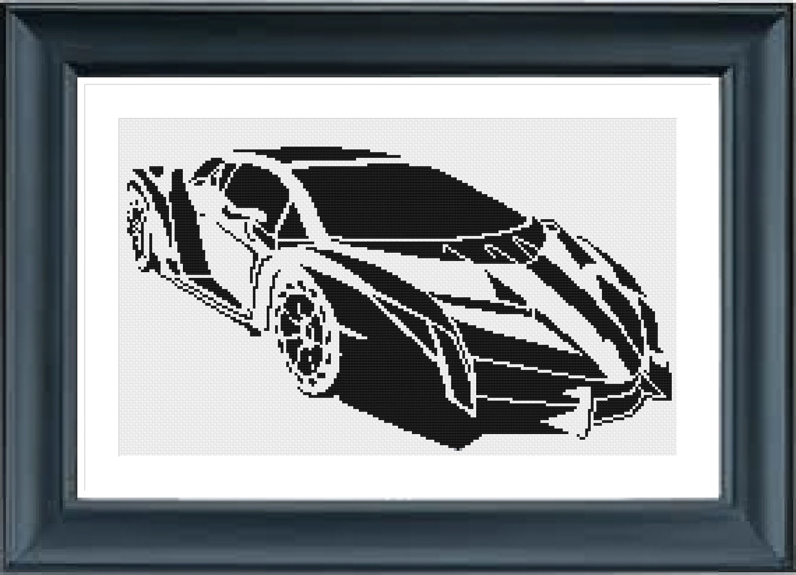 Lamborghini Cross Stitch Pattern Sport Car Cross Stitch Auto | Etsy
