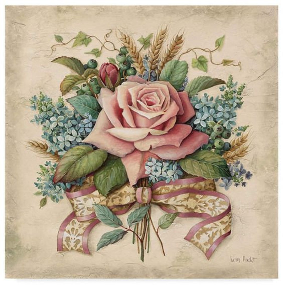 Rose Cross Stitch Pattern, Flowers Cross Stitch, Vintage Rose