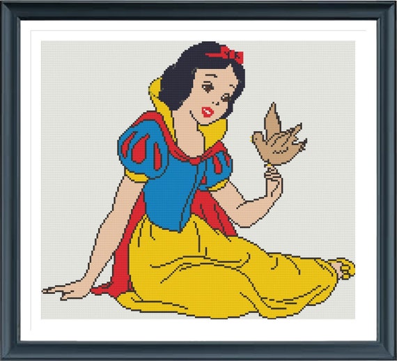Disney Princess Cross Stitch Pattern Snow White Cross Stitch Etsy