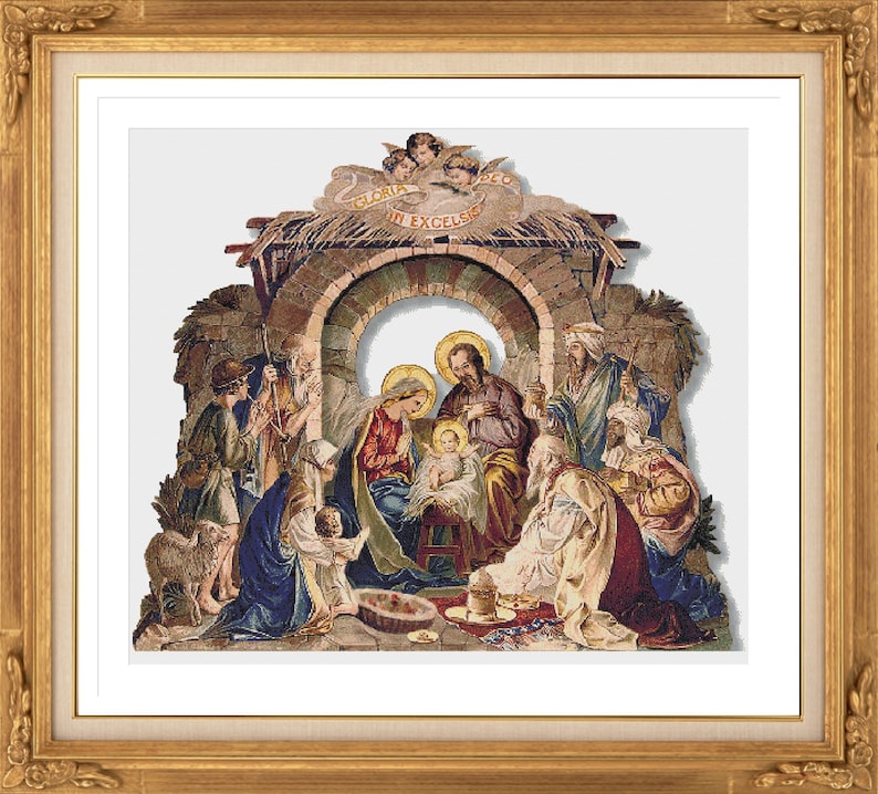 Nativity Cross Stitch Pattern Jesus Christ Cross Stitch Holy Etsy