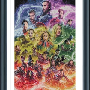 AvenGers Endgame Cross Stitch Pattern, Pdf instructions, Instant Download