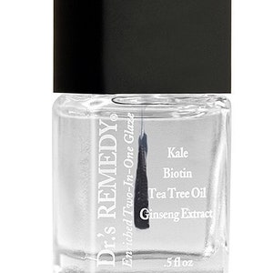 TOTAL 2 in 1 Base / Top Coat Clear Drs Remedy Anti-Fungal Enriched Vegan Nail Care 24 FREE image 1