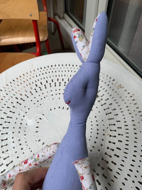 Large Unique 100% Cotton Bi-color Rabbit Comforter (fine Blue