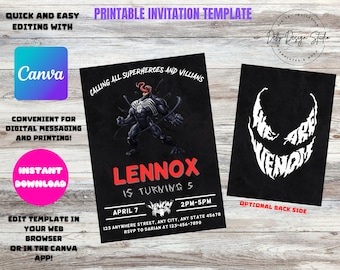 Superhero Birthday Invitation: Superhero Invite (Digital Download)