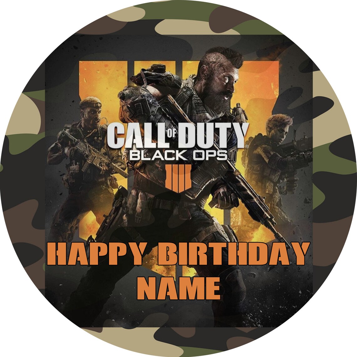 Call of Duty Black Ops EDIBLE Cake Topper Frosting Sheet Etsy