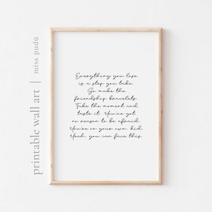 Printable Everything you lose is a step you take | Midnight Swiftie Wall Art. you’re on your own kid Digital Download. TS Music Home Decor