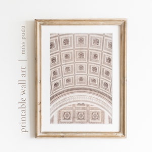 French Architecture Print Digital Download. Arc De Triomphe Wall Art, Paris Monument Arch Prints, Gift for travelers, Housewarming Printable