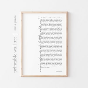 Wer hat Angst vor meinem kleinen alten Ich? Druckbares Poster | TS Wandkunst. Swiftie Lyrics Digitaler Download. Die Abteilung für gefolterte Dichter. TTPD