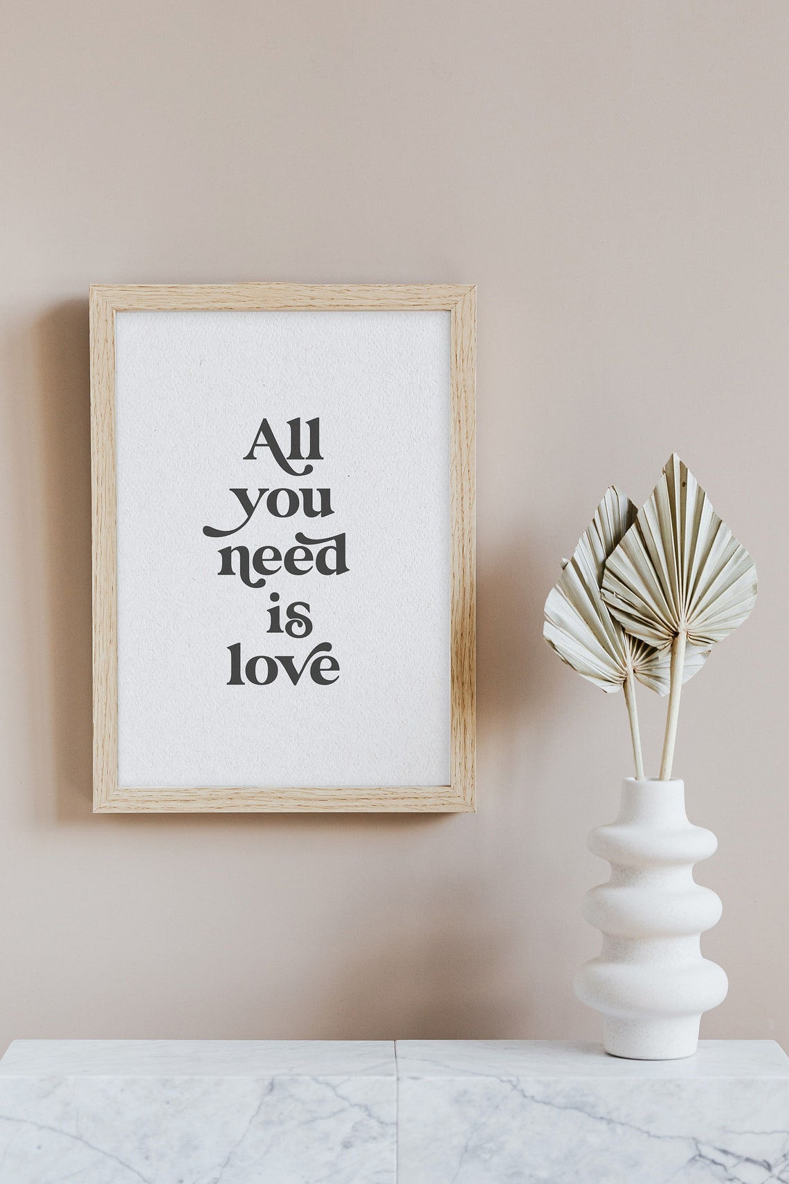 All You Need Is Love Lyrics Printable Poster The Beatles Etsy